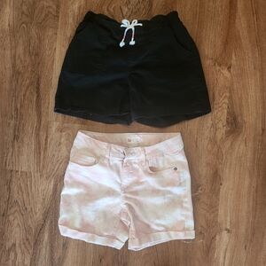 SO Kids Black and Pink Tie-Dye Shorts Set